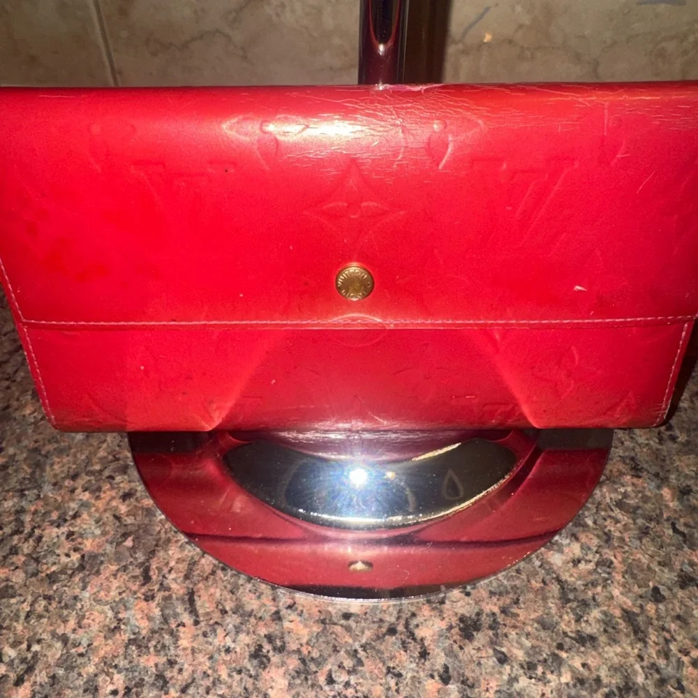 Louis Vuitton red and pink long Wallet